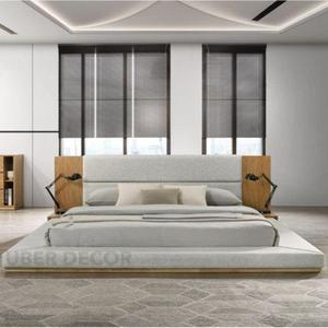 Customisable Ultra-Low Modern Platform <b>Bed</b> MahoganySlate Mercer41Mercer41 1000kg for Luxe Bedrooms - Product Image 3