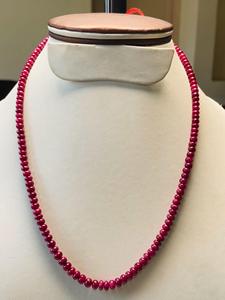 5. Natural <b>Ruby</b> bead <b>necklace</b> non heated non treated 138.39 CTS 4.8-5.8 MM 18 inch premium quality gemstone jewelry nice luster - Product Image 3