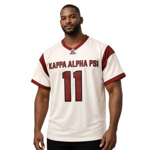 Maillot de football Kappa Alpha Psi Kream en tissu performant, coupe athlétique, avec écusson brodé à lettres grecques, vêtement de fraternité - Product Image 1