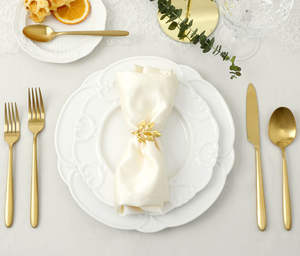 Ensemble de couverts en acier inoxydable durable de qualité commerciale |   Vaisselle mate longue durée pour services de traiteur et événements festifs - Product Image 6