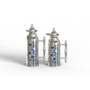 Nouvelle gourde isotherme en acier inoxydable avec motif floral et poignée en bois, idéale pour la cuisine et la table - Product Image 6