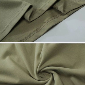 เสื้อยืดผู้ชายแขนสั้น ผ้าคอตตอนผสมโพลีเอสเตอร์ 100% สีพื้น คอเสื้อเรียบ ระบายอากาศได้ดี ทรงโอเวอร์ไซส์ พิมพ์ลายโลโก้ ราคาสุดคุ้ม - Product Image 5