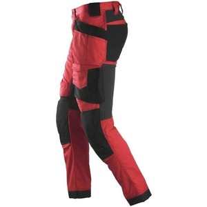 Pantalon cargo décontracté pour homme, rouge et noir, écoresponsable, taille mi-haute, plusieurs poches, respirant, léger, en toile, coupe droite, pour le printemps - Product Image 4