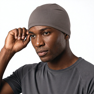 Custom Logo Breathable <b>Beanie</b> <b>Waterproof</b> Skull Cap Helmet Moisture Wicking Cycling Hat Performance Running <b>Beanie</b> - Product Image 3