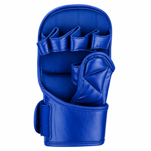 Guantes de Sparring MMA Personalizados, Guantes de Entrenamiento de Piel Sintética, Guantes de Lucha con <span class=keywords><strong>Palma</strong></span> Abierta, Guantes de Grappling, Equipo de Artes Marciales, Azul Rey - Product Image 3
