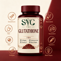 Capsules de glutathion 7-en-1 OEM avec resvératrol et NAC pour le blanchiment de la peau et la réparation cellulaire chez l'adulte – Vente en gros