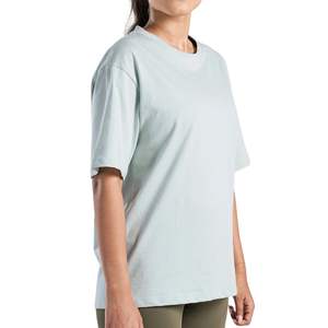 Camiseta Oversize Personalizada para Mujer, Ajuste Holgado, Informal, para Gimnasio, Transpirable, de Algodón Suave, para Fitness, Yoga, Running, Deportes, Lisa - Product Image 5