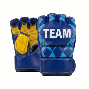 Professional Training MMA Boxing <b>Gloves</b> PU Leather Custom Logo Personalized Competition <b>Gloves</b> <b>Moisture</b> Wicking Hook Loop - Product Image 2
