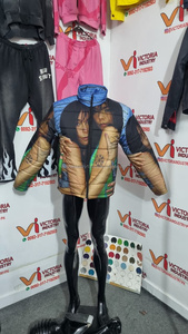 Veste matelassée d'hiver pour homme, noire, décontractée, coupe ample, teinte, service OEM, fabriquée en Chine, style tendance - Product Image 2