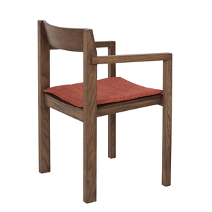 Chaise de salle à manger moderne en bois avec assise rembourrée en lin, design minimaliste écologique et léger, pour la maison, le bureau, l'école, la salle à manger - Product Image 5