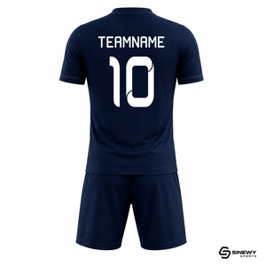 ชุดฟุตบอลสั่งทำ SINEWY SPORTS สำหรับผู้ชาย สีกรมท่า-เหลือง พิมพ์ลายแบบ Sublimation ระบายเหงื่อได้ดี แขนสั้น ชุดทีม - Product Image 3