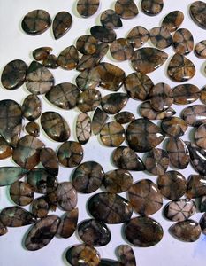 Colgante de Piedra Preciosa Natural de Chiastolita Marrón, Cabujón de Cristal Pulido, Chiastolita Natural para Joyería - Product Image 2