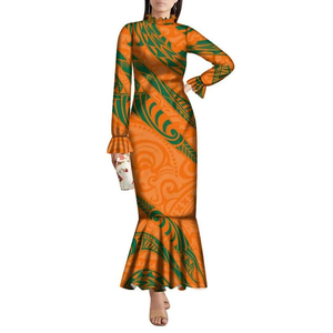 Elegante Vestido de Noche de la Isla de Samoa con Doble Manga, Vestido Tongan Puletasi Personalizado para Mujer - Product Image 5