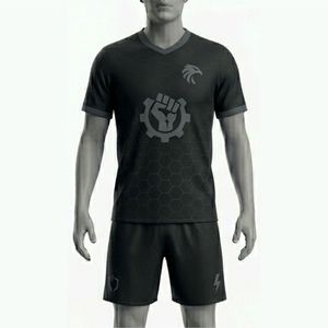 Ensemble de maillots de football personnalisés pour hommes de qualité supérieure, anti-humidité, séchage rapide, tenue d'équipe de football, vêtements de match haut de gamme, vente en gros - Product Image 1