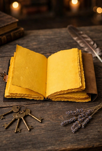 Vintage Leather <b>Journal</b> with Lock Hardcover Key Diary Notebook Antique Deckle Edge Sketchbook for <b>Writing</b> Drawing and Gifts - Product Image 3