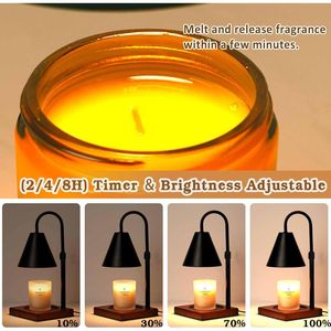 Modern Dimmable Candle Warmer Lamp with <b>Timer</b> for Men/Women Birthday & Valentine's Day Gifts Black Color - Product Image 3