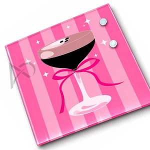 Pink Cocktail Lash Tile Acrylic Sustainable Custom Logo Striped Lash Extension Holder <b>Board</b> Square Shaped - Product Image 1