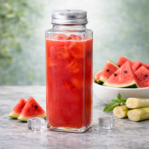 Botella de Plástico PET Cuadrada de 55 mm con Capacidad de 300 ml y Tapa de Rosca para Envasado de Jugos, Té y Café - Exportación al por Mayor - Product Image 3