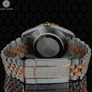 Montre de luxe Charm_Jewells en acier inoxydable, cadran analogique rond de 38 mm, cristal saphir, fermoir pliant lumineux, mode féminine - Product Image 4