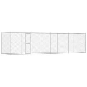 Jaula para Perros de Acero Galvanizado Plateado 314.96 X 78.74 X 78.74 Pulgadas para Mascotas, Resistente para Exteriores, para Razas Grandes - Product Image 4