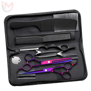 Juego de Herramientas Profesionales para Peinar el Cabello, Tijeras de Acero Inoxidable, Peines, Estuche Portátil con Cierre - Product Image 3