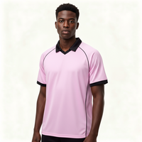 Maillots de football personnalisés OEM de haute qualité, respirants, en maille, col en V, sangle réglable, séchage rapide, uniformes de football rétro unisexes, manches courtes