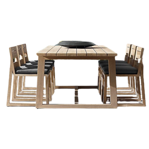 Nuevo diseño de madera maciza, juego de mesa de comedor, juego de restaurante para comedor y muebles de restaurante, producto de Costumiz, venta al por mayor - Product Image 1