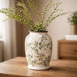 Jarrón de Cerámica Decorativo de Mesa, de 8-16 Pulgadas, con Acabado Pintado y Esmaltado, Diseño Floral Rústico, Exquisito y Duradero - Product Image 5