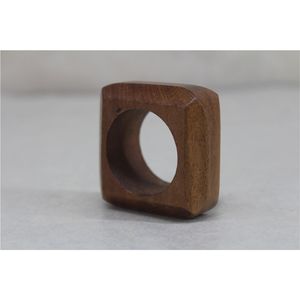 Handmade Walnut <b>Wood</b> Napkin Rings Set for Wedding <b>Table</b> Decoration <b>Rustic</b> Wooden Napkin Holder Bulk for Hotel <b>Dining</b> Tissue Ring - Product Image 3