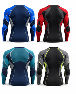 Chemises de compression à manches longues pour hommes - Vert, marine, gris, rouge et six autres couleurs - Fabricant de vêtements de sport et d'articles de plein air - Product Image 2