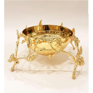 Cuenco de lujo hecho a mano de aluminio sostenible, inspirado en el arte tradicional indio, para servir frutos secos, ideal para regalos corporativos de Diwali. - Product Image 5