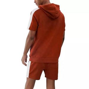 Conjunto de chándal deportivo para hombre, chándal liso y corto de Color personalizado, 100% algodón, venta al por mayor - Product Image 2