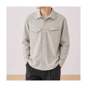Camisa Informal de Corte Holgado, Transpirable, con Bolsillos y Buena Elasticidad - Product Image 1
