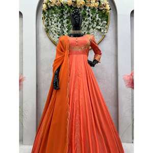 Vestido de trabajo de secuencia e hilo elegante de ropa de boda con Dupatta para ropa de fiesta - Product Image 3