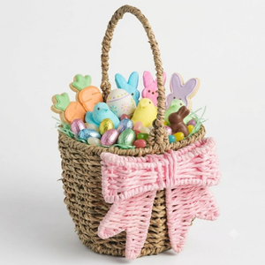 Cestas de Paja Natural Tejidas al por Mayor con Cinta, Cesta de Regalo de Pascua y Navidad Hecha por Artesanos Vietnamitas - Product Image 3