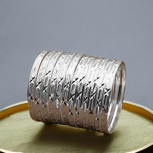 Bracelets en argent plaqué en gros, bracelets tendance, bracelets traditionnels en argent plaqué, bracelets en argent personnalisés, bracelets en laiton argenté - Product Image 2