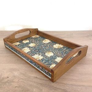 UO Art Farmhouse Wooden Enamel Printed Rectangle Tray Country Home Decor Wedding Dining Table Serving <b>Platter</b> Wholesale - Product Image 2