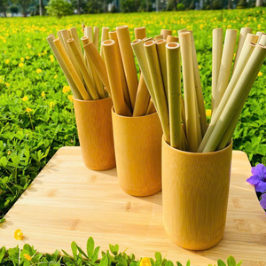 Polished Bamboo <b>Straws</b> <b>Reusable</b> Eco Friendly Natural <b>Straws</b> Smooth Surface for High-end Hotel and Resort Use - Product Image 5