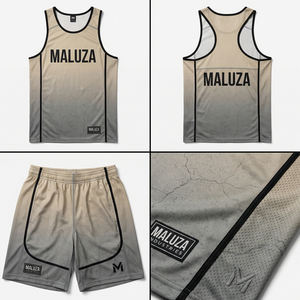 Ensemble de basket-ball urbain MALUZA : débardeur et short de performance imprimés, respirants, grande taille, qualité supérieure - Product Image 6