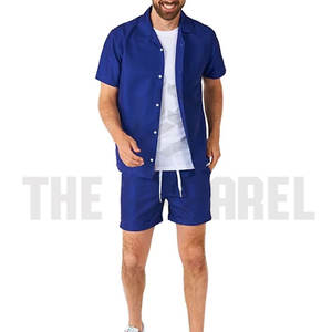 Ensemble deux pièces personnalisé pour hommes, ensemble deux pièces pour hommes, couleur unie, t-shirt à manches courtes fin et short pour l'été, idéal pour le fitness - Product Image 5