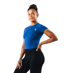 T-shirt court pour femme, manches courtes, coupe ajustée, tissu extensible, doux et léger, vêtements de sport décontractés pour tous les jours, vêtements de yoga et de gym - Product Image 3