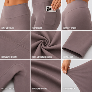 Custom Women’s Flared Workout Leggings High Waist Stretch <b>Yoga</b> <b>Pants</b> <b>Bootcut</b> Fitness Gym Trousers Soft Breathable Activewear OEM - Product Image 3