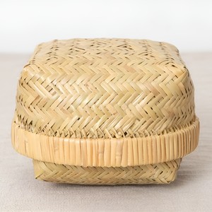 Boîte à lunch en bambou naturel tressé à la main, de grande qualité, pour enfants, idéale pour les collations et les fruits. - Product Image 5