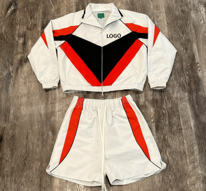 Ensemble deux pièces streetwear homme personnalisé avec logo : veste coupe-vent et short pour l'hiver - Product Image 6