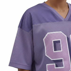 Custom Printing <b>Polyester</b> Oversized <b>T</b>-<b>shirts</b> Boxy Fit Cropped Football Jersey Retro Streetwear Soccer Mesh Men's Short Plus Size - Product Image 5