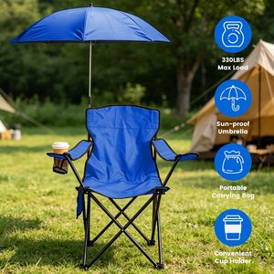 Ombrellone Portatile a 8 Stecche da 42,13 Pollici con Supporti in Lega di Alluminio, Capacità 330 LBS, Ideale per Picnic e Campeggio - Product Image 2