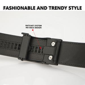 Men's Premium Quality Classic Casual Cow Hide Genuine Leather Belt <b>Adjustable</b> Length Steel Buckle Eco-Friendly Durable Heavy - Product Image 3