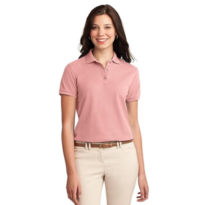 Polo pour femme en coton mélangé doux, bleu cyan, respirant, séchage rapide, décontracté et actif - Product Image 2