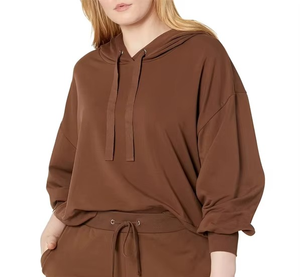 Hoodie d'hiver surdimensionné pour femme, design couverture, 100% coton, doublure sherpa, style streetwear, imperméable, livraison directe - Product Image 2