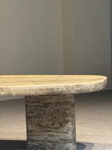 Table à manger rectangulaire en marbre naturel, bord poli, design contemporain, surface résistante à l'eau - Product Image 3
